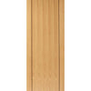 Double Sliding Door & Wall Track - Chartwell Flush Oak Doors - Prefinished