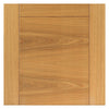 J B Kind Oak Contemporary Mistral Flush Fire Door - Decorative Grooves - 30 Minute Fire Rated - Prefinished