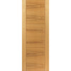 J B Kind Oak Contemporary Mistral Flush Fire Door - Decorative Grooves - 30 Minute Fire Rated - Prefinished