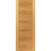 Single Sliding Door & Wall Track - Mistral Flush Oak Door - Decor Grooves - Prefinished