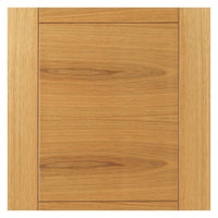 J B Kind Oak Contemporary Mistral Flush Fire Door - Decorative Grooves - 30 Minute Fire Rated - Prefinished