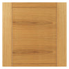 J B Kind Oak Contemporary Mistral Flush Fire Door - Decorative Grooves - 30 Minute Fire Rated - Prefinished