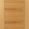 Two Sliding Wardrobe Doors & Frame Kit - Mistral Flush Oak Door - Decor Grooves - Prefinished