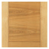 J B Kind Oak Contemporary Mistral Flush Fire Door - Decorative Grooves - 30 Minute Fire Rated - Prefinished
