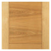 Three Sliding Wardrobe Doors & Frame Kit - Mistral Flush Oak Door - Decor Grooves - Prefinished