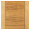 Four Sliding Wardrobe Doors & Frame Kit - Mistral Flush Oak Door - Decor Grooves - Prefinished