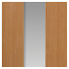 J B Kind Axis Oak Shaker Door Pair - Clear Glass - Prefinished