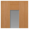 J B Kind Axis Oak Shaker Door Pair - Clear Glass - Prefinished