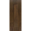 Single Sliding Door & Track - Axis Shaker Walnut Panelled Door - Prefinished