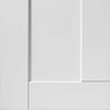 Double Sliding Door & Track - Eccentro White Panelled Doors - Prefinished