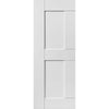 Double Sliding Door & Track - Eccentro White Panelled Doors - Prefinished