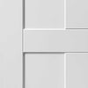 Double Sliding Door & Track - Eccentro White Panelled Doors - Prefinished