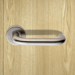 Image: Steelworx CSL1190 Lever Latch Handles on Sprung Rose - 2 Finishes