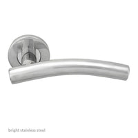 Steelworx CSL1193 Lever Latch Handles on Sprung Rose - 2 Finishes