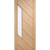 Bespoke Monza Oak Glazed Double Frameless Pocket Door Detail
