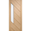 Monza Oak Single Evokit Pocket Door Glazed - Frosted Glass