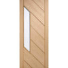 Bespoke Monza Oak Glazed Single Frameless Pocket Door Detail