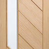 Bespoke Thruslide Monza Oak Glazed - 2 Sliding Doors and Frame Kit