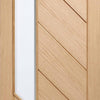 Bespoke Thruslide Surface Monza Oak Glazed - Sliding Double Door and Track Kit