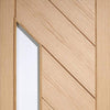 Bespoke Monza Oak Glazed Double Frameless Pocket Door Detail