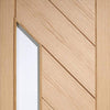 Bespoke Monza Oak Glazed Single Frameless Pocket Door Detail