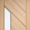 Bespoke Monza Oak Glazed Single Pocket Door Detail