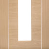 Glazed bespoke oak veneer interior door design