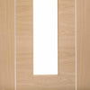 Bespoke Thruslide Forli Oak Glazed - 2 Sliding Doors and Frame Kit - Aluminium Inlay - Prefinished