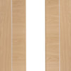 Bespoke Forli Oak Glazed Door Pair - Aluminium Inlay - Prefinished