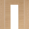 Bespoke Forli Oak Glazed Single Pocket Door Detail - Aluminium Inlay - Prefinished