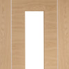 Forli Oak Flush Single Evokit Pocket Door Detail - Inlay & Clear Glass - Prefinished