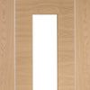 Bespoke Forli Oak Glazed Single Frameless Pocket Door Detail - Aluminium Inlay - Prefinished