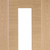 Bespoke Forli Oak Glazed Double Pocket Door Detail - Aluminium Inlay - Prefinished