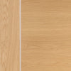 Three Folding Doors & Frame Kit - Forli Oak Flush 3+0 - Aluminium Inlay - Prefinished