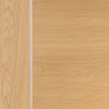 Three Sliding Wardrobe Doors & Frame Kit - Forli Oak Flush Door - Aluminium Inlay - Prefinished