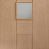 Bespoke Thruslide Surface Messina Oak Glazed - Sliding Double Door and Track Kit