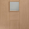 Bespoke Thruslide Messina Oak Glazed - 2 Sliding Doors and Frame Kit