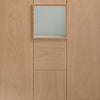 Glazed bespoke oak veneer interior door design