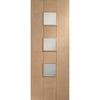 Bespoke Messina Oak Glazed Double Pocket Door Detail - Prefinished
