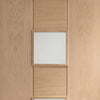 Bespoke Thruslide Surface Messina Oak Glazed - Sliding Double Door and Track Kit