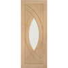 Bespoke Treviso Oak Glazed Single Pocket Door Detail - Prefinished