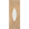 Bespoke Treviso Oak Glazed Single Pocket Door Detail