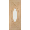 Bespoke Thruslide Treviso Oak Glazed 4 Door Wardrobe and Frame Kit - Prefinished