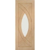 Treviso Oak Absolute Evokit Double Pocket Door - Clear Glass