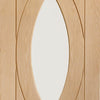 Treviso Oak Veneer Staffetta Quad Telescopic Pocket Doors - Clear Glass - Prefinished
