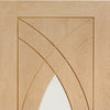 Bespoke Treviso Oak Glazed Single Pocket Door Detail