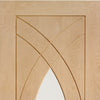 Bespoke Treviso Oak Glazed Single Pocket Door Detail - Prefinished