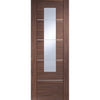 Bespoke Thruslide Portici Walnut Glazed - 4 Sliding Doors and Frame Kit - Aluminium Inlay - Prefinished