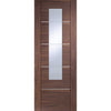 Bespoke Thrufold Portici Walnut Glazed Folding 3+2 Door - Aluminium Inlay - Prefinished