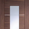 Bespoke Thrufold Portici Walnut Glazed Folding 3+3 Door - Aluminium Inlay - Prefinished